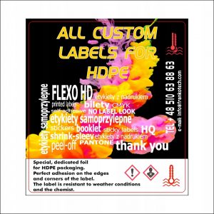 Naklejki z nadrukiem 110 x 120 mm kolorowe 1000