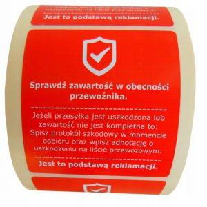 Etykiety SPRAWDŹ ZAWARTOŚĆ 100 - PRODUCENT