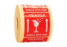 Etykiety FRAGILE na paczki Strzałki 10.000 szt.