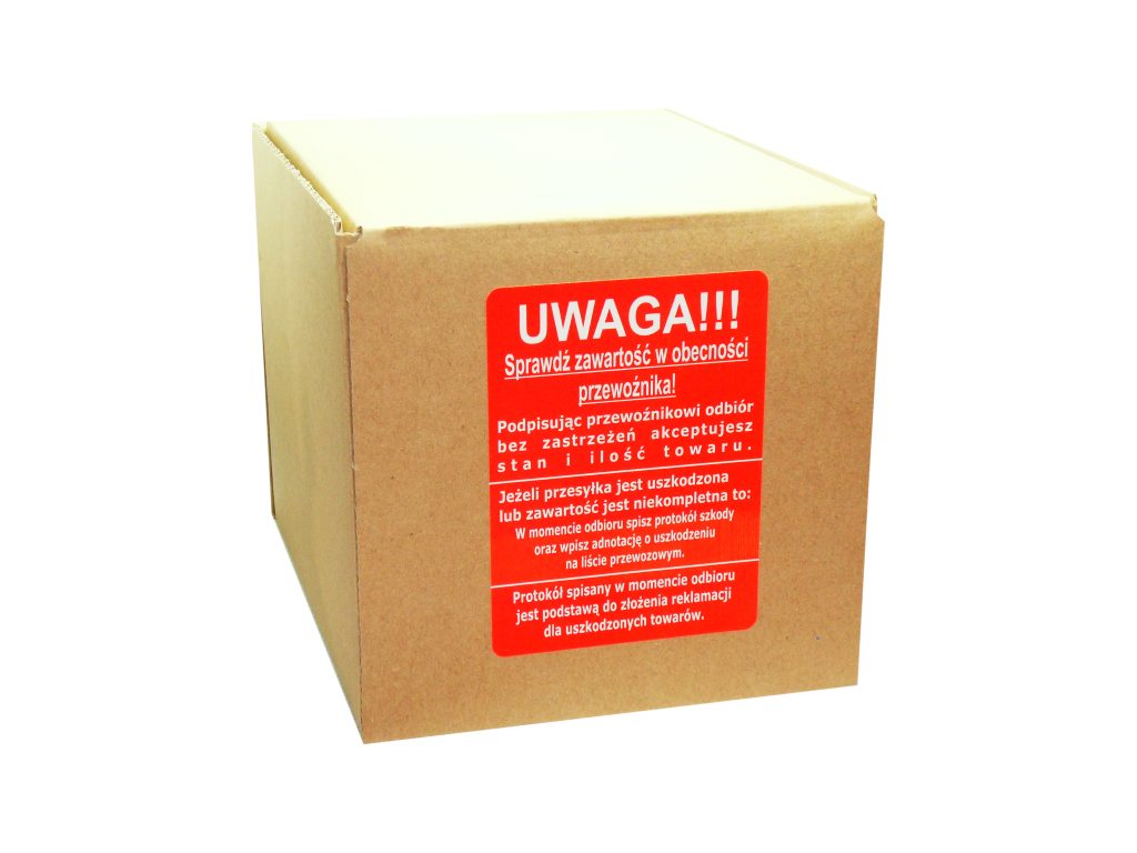Naklejki Sprawdź zawartość etykiety na przesyłki.